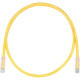 Panduit Cat.6 U/UTP Patch Network Cable - Category 6 for Network Device - Patch Cable - 2.95 ft - 25 Pack - 1 x RJ-45 Male Network - 1 x RJ-45 Male Network - Clear, Yellow - TAA Compliance UTPSP3YLY-Q