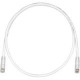 Panduit Cat.6 UTP Patch Network Cable - 1 ft Category 6 Network Cable for Network Device - First End: 1 x RJ-45 Male Network - Second End: 1 x RJ-45 Male Network - Patch Cable - Off White, Clear UTPSP1Y