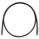Panduit Cat.6e U/UTP Network Cable - 6.56 ft Category 6e Network Cable - First End: 1 x RJ-45 Male Network - Second End: 1 x RJ-45 Male Network - Patch Cable - Clear, Black UTPSP2MBLY