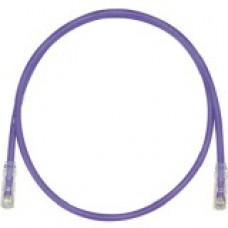 Panduit Cat.6 U/UTP Patch Network Cable - Category 6 for Network Device - Patch Cable - 19.69 ft - 1 Pack - 1 x RJ-45 Male Network - 1 x RJ-45 Male Network - Clear, Violet - TAA Compliance UTPSP6MVLY