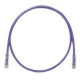 PANDUIT Cat.6 UTP Patch Cord - RJ-45 Male Network - RJ-45 Male Network - 3ft - Violet, Clear - TAA Compliance UTPSP3VLY