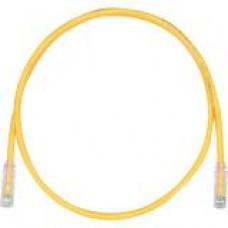 Panduit Cat.6e Patch Network Cable - 3.94 ft Category 6e Network Cable for Network Device - First End: 1 x RJ-45 Male Network - Second End: 1 x RJ-45 Male Network - Patch Cable - Gold Plated Contact - 24 AWG - Yellow, Clear - 1 Pack - TAA Compliance UTPSP