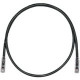 PANDUIT Cat.6 UTP Patch Cord - RJ-45 Male Network - RJ-45 Male Network - 5ft - Black, Clear - TAA Compliance UTPSP5BLY