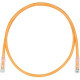 Panduit Cat.6 U/UTP Patch Network Cable - Category 6 for Network Device - Patch Cable - 131.23 ft - 1 Pack - 1 x RJ-45 Male Network - 1 x RJ-45 Male Network - Clear, Orange - TAA Compliance UTPSPL40MORY