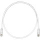 Panduit Cat.6 U/UTP Patch Network Cable - Category 6 for Network Device - Patch Cable - 1.64 ft - 1 Pack - 1 x RJ-45 Male Network - 1 x RJ-45 Male Network - Clear, Off White UTPSP0.5MY