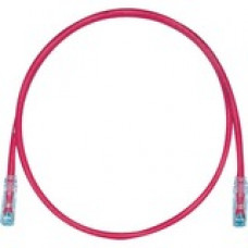 Panduit Cat.6 UTP Patch Network Cable - 55 ft Category 6 Network Cable for Network Device - RJ-45 Male Network - RJ-45 Male Network - Patch Cable - 24 AWG - Clear, Red - TAA Compliance UTPSP55RDY