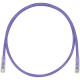 Panduit Cat.6 UTP Patch Network Cable - 9 ft Category 6 Network Cable for Network Device - First End: 1 x RJ-45 Male Network - Second End: 1 x RJ-45 Male Network - 1.25 GB/s - Patch Cable - Violet, Clear - 1 Pack - TAA Compliance UTPSP9VLY