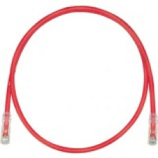 Panduit Cat.6 U/UTP Patch Network Cable - Category 6 for Network Device - Patch Cable - 9.84 ft - 25 Pack - 1 x RJ-45 Male Network - 1 x RJ-45 Male Network - Clear, Red - TAA Compliance UTPSP10RDY-Q