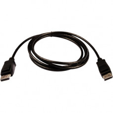 V7 Black Video Cable Pro DisplayPort Male to DisplayPort Male 2m 6.6ft - 6.56 ft DisplayPort A/V Cable for Audio/Video Device, PC, Monitor, Projector - DisplayPort Male Digital Audio/Video - DisplayPort Male Digital Audio/Video - 32.4 Gbit/s - 28 AWG - Bl