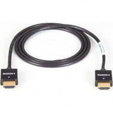 Black Box Slim-Line High-Speed HDMI Cable - 5-m (16.4-ft.) - HDMI for TV, Audio/Video Device - 16.40 ft - 1 x HDMI Male Digital Audio/Video - 1 x HDMI Male Digital Audio/Video - Shielding - Black VCS-HDMI-005M