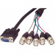 Startech.Com VGA Monitor cable - coax - HD-15 (M) - BNC (M) - 6 ft - HD-15 Male - BNC Male Monitor - 6ft VGABNC5