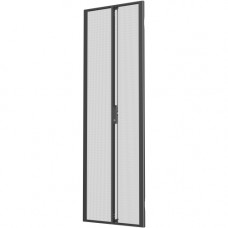 Vertiv VR 42U x 600mm Wide Split Perforated Doors Black - Metal - Black - 42U Rack Height - 2 Pack - 23.6" Width VRA6005