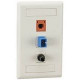 Black Box GigaStation 3 Socket Network Faceplate - 3 x Socket(s) - Office White, White WP468