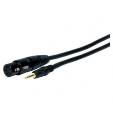 Comprehensive Standard Series XLR Jack to Stereo 3.5mm Mini Plug Audio Cable 3ft - 3 ft Mini-phone/XLR Audio Cable for Audio Device - First End: 1 x Mini-phone Male Stereo Audio - Second End: 1 x XLR Female Stereo Audio - Shielding - Black XLRJ-MPS-3ST