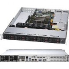 Supermicro A+ Server 1114S-WTRT Barebone System - 1U Rack-mountable - AMD - Socket SP3 - 1 x Processor Support - Black - 2 TB DDR4 SDRAM DDR4-3200/PC4-25600 Maximum RAM Support - Serial ATA/600 - ASPEED AST2500 Integrated - 10 2.5" Bay(s) - 4 x Total