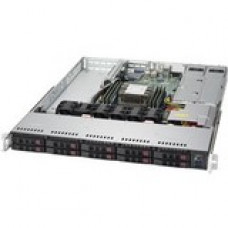 Supermicro SuperServer 1019P-WTR Barebone System - 1U Rack-mountable - Intel C622 Chipset - Socket P LGA-3647 - 1 x Processor Support - Black - 768 GB DDR4 SDRAM DDR4-2666/PC4-21300 Maximum RAM Support - Serial ATA/600 RAID Supported Controller - ASPEED A