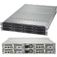 Supermicro SuperServer 6029TP-HTR Barebone System - 2U Rack-mountable - Intel C621 Chipset - 4 Number of Node(s) - Socket P LGA-3647 - 2 x Processor Support - Black - 2 TB DDR4 SDRAM DDR4-2666/PC4-21300 Maximum RAM Support - Serial ATA/600 RAID Supported 