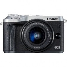 Canon EOS M6 Mark II 32.5 Megapixel Mirrorless Camera with Lens - 15 mm - 45 mm - Silver - 3" Touchscreen LCD - 3x Optical Zoom - Digital (IS) - 6960 x 4640 Image - 3840 x 2160 Video - HD Movie Mode - Wireless LAN 3612C011