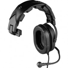 The Bosch Group RTS HR-1 Single-Sided Headset with Flexible Dynamic Boom Mic - Mono - XLR - Wired - 300 Ohm - 100 Hz - 3 kHz - Over-the-head - Monaural - Circumaural - 5 ft Cable - Noise Canceling - Black HR-1 A5M