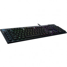 Logitech G815 Lightsync RGB Mechanical Gaming Keyboard - Cable Connectivity - USB Interface - English - PC, Windows, Mac OS - Mechanical Keyswitch - Black - TAA Compliance 920-008984