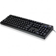 Adesso Full Size Mechanical Gaming Keyboard - Cable Connectivity - USB Interface - 104 Key - English (US) - PC, Mac - Mechanical Keyswitch - Black - RoHS Compliance AKB-635UB