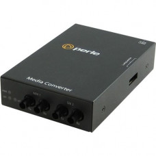 Perle S-100MM-S2ST80 Media Converter - 2 x ST Ports - 100Base-ZX, 100Base-FX - Rack-mountable, Rail-mountable, Wall Mountable - REACH, RoHS, WEEE Compliance 05060104