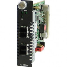 Perle C-100MM-S2LC80 Media Converter - 2 x LC Ports - DuplexLC Port - 100Base-ZX, 100Base-FX - Internal - REACH, RoHS, WEEE Compliance 05061110