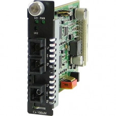 Perle C-100MM-S1SC40D Media Converter - 1 x SC Ports - 100Base-BX, 100Base-FX - Internal - REACH, RoHS, WEEE Compliance 05061180