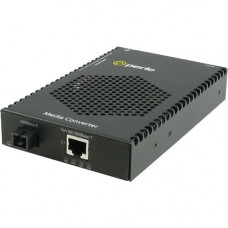 Perle S-1110P-S1SC10U-XT Media Converter - 1x PoE (RJ-45) Ports - 1 x SC Ports - Single-mode - 10/100/1000Base-T, 1000Base-BX-U - Desktop, Rack-mountable, Rail-mountable, Wall Mountable - REACH, RoHS, WEEE Compliance 05090540