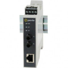 Perle SR-100-ST2 Transceiver/Media Converter - 1 x Network (RJ-45) - 2 x ST Ports - DuplexST Port - Multi-mode - Fast Ethernet - 100Base-TX, 100Base-FX - Rail-mountable 05091000