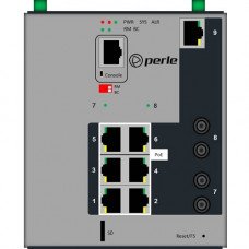 Perle IDS-509F2PP6-T2MD2 -Industrial Managed PoE Switch - 7 Ports - Manageable - 2 Layer Supported - Twisted Pair, Optical Fiber - DIN Rail Mountable, Wall Mountable, Panel-mountable, Rack-mountable - 5 Year Limited Warranty 07016400