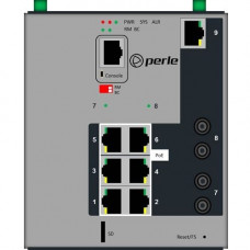 Perle IDS-509G2PP6-T2SD10-XT- Industrial Managed Power Over Ethernet Switch - 7 Ports - Manageable - 2 Layer Supported - Optical Fiber, Twisted Pair - DIN Rail Mountable, Wall Mountable, Panel-mountable, Rack-mountable - 5 Year Limited Warranty 07016600