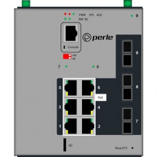 Perle IDS-509G3PP6-C2SD10-SD70 - Industrial Managed Power Over Ethernet Switch - 6 Ports - Manageable - 2 Layer Supported - Optical Fiber, Twisted Pair - DIN Rail Mountable, Wall Mountable, Panel-mountable, Rack-mountable - 5 Year Limited Warranty 0701709