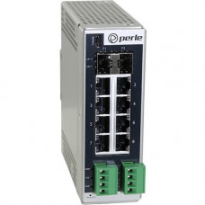 Perle Industrial Managed Ethernet Switch with 10 ports - 10 Ports - Manageable - 2 Layer Supported - Modular - 2 SFP Slots - Optical Fiber, Twisted Pair - PoE Ports - Panel-mountable, Rack-mountable - 5 Year Limited Warranty 07017280