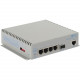 Omnitron Systems OmniConverter Managed Gigabit, MM ST, RJ-45, Ethernet Fiber Switch - 4 x 10/100/1000BASE-T, 1 x 1000BASE-X, AC Power, 5 Year Warranty 2839-0-14-1Z