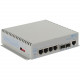 Omnitron Systems OmniConverter Managed Gigabit, MM ST, RJ-45, Ethernet Fiber Switch - 4 x 10/100/1000BASE-T, 2 x 1000BASE-X, AC Power, 5 Year Warranty 2839-0-24-1W