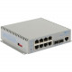 Omnitron Systems OmniConverter Managed Gigabit PoE+, 2xSFP, RJ-45, Ethernet Fiber Switch - 8 x 10/100/1000BASE-T, 2 x 1000BASE-X, DC Power, 5 Year Warranty 2839-0-28-9