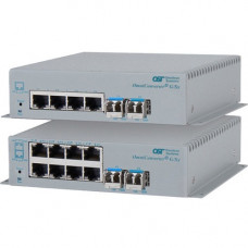 Omnitron Systems OmniConverter Unmanaged Gigabit, SM SC, RJ-45, Ethernet Fiber Switch - 4 x 10/100/1000BASE-T, 1 x 1000BASE-X, DC Power, 5 Year Warranty 2863-1-14-9Z
