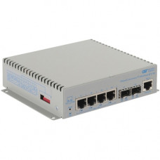 Omnitron Systems OmniConverter 10GPoEBT/M 3162B-0-24-1 Ethernet Switch - 6 Ports - Manageable - 2 Layer Supported - Modular - 100 W PoE Budget - Optical Fiber, Twisted Pair - PoE Ports - Wall Mountable, DIN Rail Mountable, Shelf Mountable, Rack-mountable 