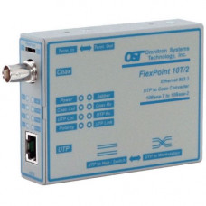 Omnitron Systems FlexPoint 4320-2 Ethernet Transceiver - 1 x Network (RJ-45) - 10Base-T, 10Base-2 - Rail-mountable, Wall Mountable, Internal, Rack-mountable 4320-2