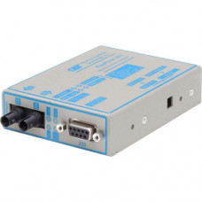 Omnitron Systems FlexPoint RS-232 Serial Fiber Media Converter DB-9 ST Multimode 2.5km - 1 x RS-232; 1 x ST Multimode; US AC Powered; Lifetime Warranty - RoHS, WEEE Compliance 4481-1