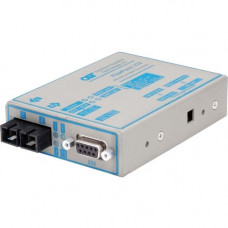 Omnitron Systems FlexPoint RS-232 Serial Fiber Media Converter DB-9 SC Single-mode 30km - 1 x RS-232; 1 x SC Single-mode; Univ. AC Powered; Lifetime Warranty - RoHS, WEEE Compliance 4484-2