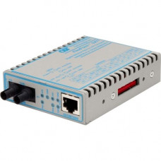 Omnitron Systems FlexPoint 10/100/1000 Gigabit Ethernet Fiber Media Converter RJ45 ST Multimode 550m - 1 x 10/100/1000BASE-T; 1 x 1000BASE-SX; US AC Powered; Lifetime Warranty - RoHS, WEEE Compliance 4706-1