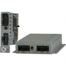 Omnitron Systems Multimode to Single-Mode Managed Fiber Converter - 2 x SC Ports - OC-3 - Wall Mountable, Desktop - RoHS, WEEE Compliance 8661-1-D
