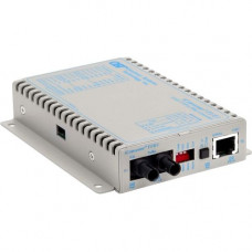 Omnitron Systems iConverter T1/E1 Fiber Media Converter RJ48 ST Single-Mode 30km - 1 x T1/E1; 1 x ST Single-Mode; Wall-Mount Standalone; US AC Powered; Lifetime Warranty - RoHS, WEEE Compliance 8701-1-D