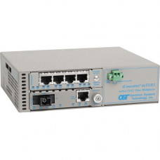 Omnitron Systems iConverter 4-Port T1/E1 Multiplexer - 4 x T1/E1 , 1 x 10/100Base-T , 1 x 100Base-FX - 100Mbps Fast Ethernet, 1.544Mbps T1 , 2.048Mbps E1 8830U-1-B