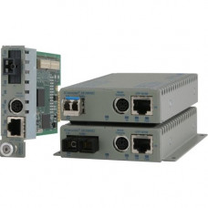 Omnitron Systems 10/100BASE-TX UTP to 100BASE-FX Media Converter and Network Interface Device - 1 x Network (RJ-45) - 1 x SC Ports - Management Port - Single-mode - 10/100Base-TX, 100Base-FX - Desktop, Wall Mountable, Rail-mountable - RoHS, WEEE Complianc