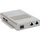 Omnitron Systems OmniConverter 10/100 PoE+ Ethernet Fiber Media Converter Switch RJ45 SFP - 2 x 10/100BASE-T; 1 x 100BASE-X (SFP); US AC Powered; Lifetime Warranty - RoHS, WEEE Compliance 9339-0-21