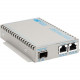 Omnitron Systems OmniConverter SE 10/100 PoE Fast Ethernet Fiber Media Converter Switch RJ45 SFP - 2 x 10/100BASE-TX, 1 x 100BASE-X, US AC Powered, Lifetime Warranty, US Made - RoHS, WEEE Compliance 9379-0-21