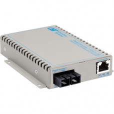 Omnitron Systems OmniConverter SE 10/100/1000 PoE+ Fast Ethernet Fiber Media Converter Switch RJ45 SC Multimode 5km - 1 x 10/100/1000BASE-TX; 1 x 100BASE-FX; US AC Powered; Lifetime Warranty; US Made - RoHS, WEEE Compliance 9382-0-11